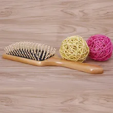 1 шт. профессиональная древесина весло расческа Подушка двухсторонняя расчёстка для шерсти щетка хит