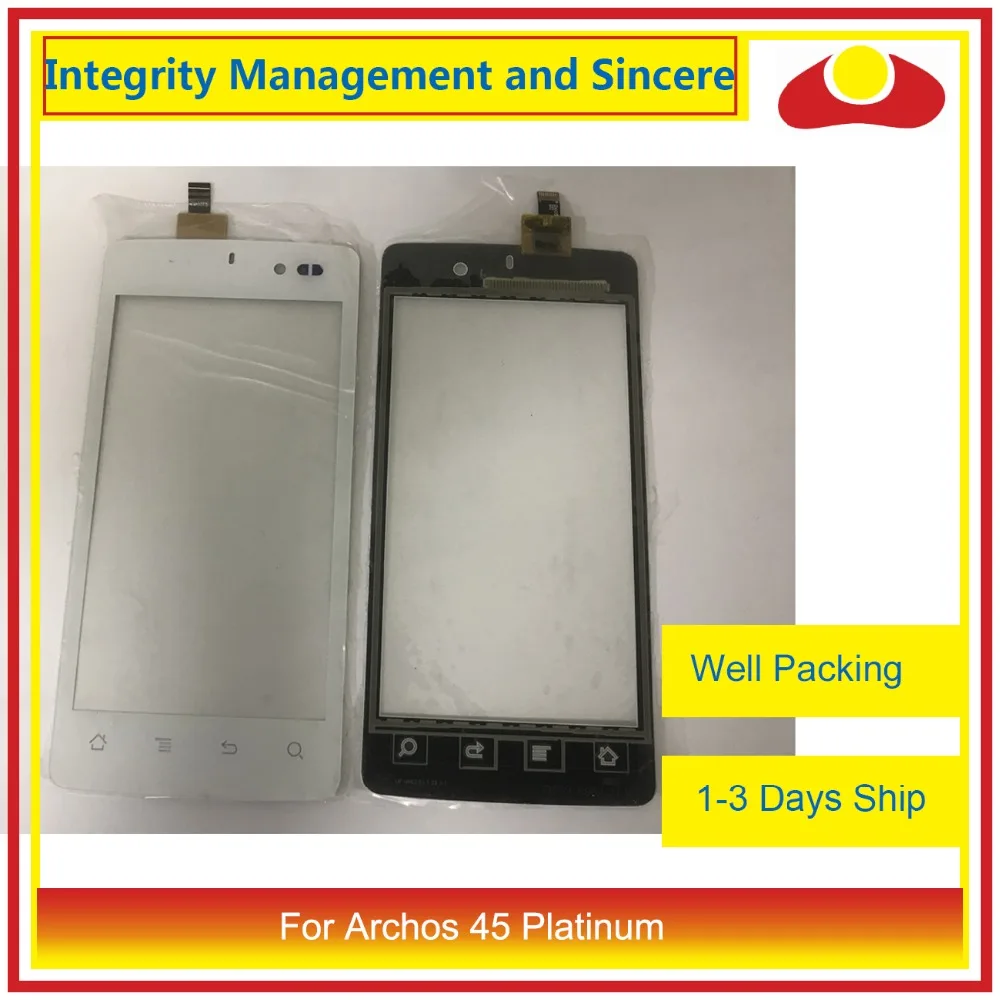 4," для Archos 45 Platinum сенсорный экран дигитайзер Сенсорная панель сенсор передняя внешняя стеклянная линза сенсорный экран смартфон черный белый