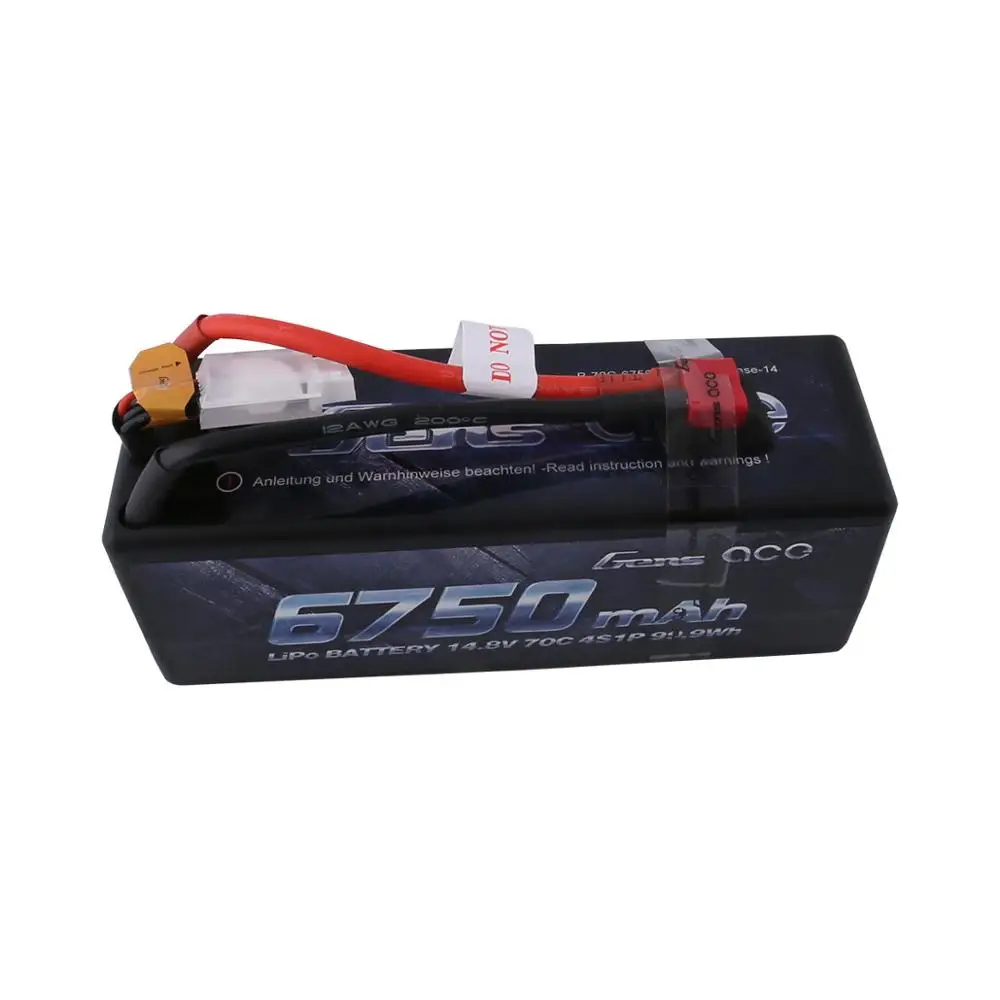 Gens ace Lipo аккумулятор 4S 6750mAh Lipo 14,8 V аккумулятор XT90 Deans штекер 70C для 1/8 автомобилей Mugen MBX7 ASSO RC8B3 ARRMA Outcast Car