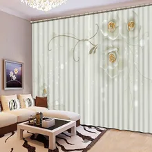 3D занавес Современное украшение дома гостиная занавеска s 3d тисненые Цветы Роскошные затемненные 3D занавески s для постельных принадлежностей комнаты офиса