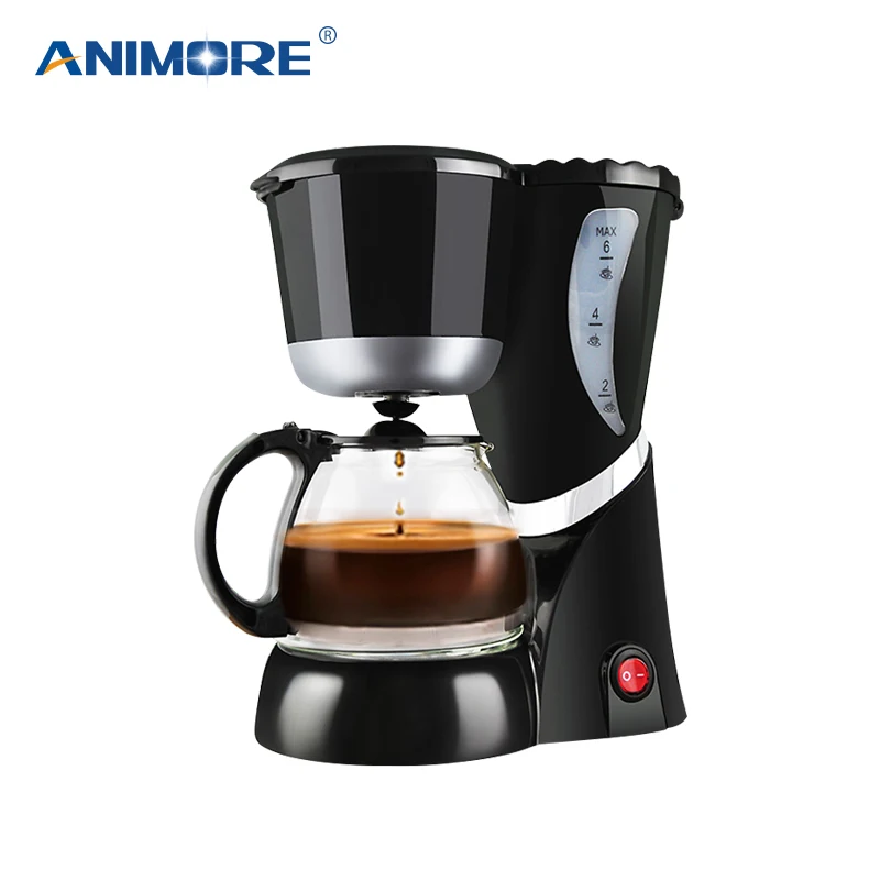 

ANIMORE 0.6L Electric Drip Coffee Maker Easy One-button Operation Household Coffee Maker Automatic Electric Drip Coffee Machine