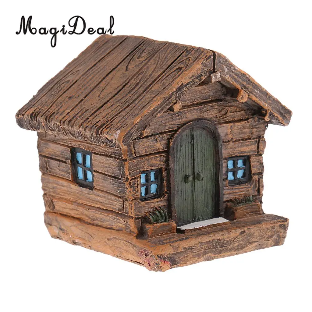Ancient Building Architecture Figurine Model Mini House Farmhouse Minature Resin Diorama Accessory for Sand Table Decor Toy