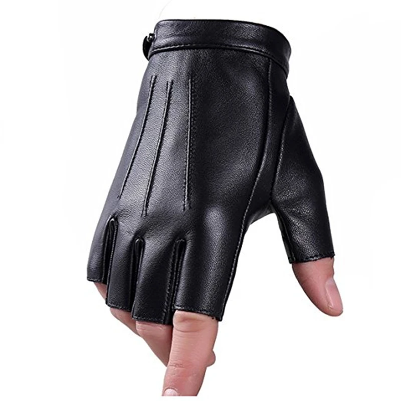 

2018 Sale Eldiven Tactical Gloves Fingerless Gloves Faux Polyurethane Leather Touchscreen Texting Driving Moto Glove For Teens
