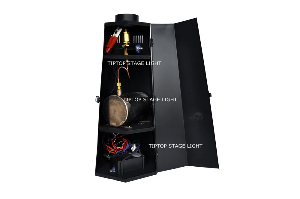 Fonte de Alimentação de Gás Liquefeito de Petróleo Máquina de Fogo Ângulo de Alumínio Efeito de Estágio Tiptop 2 Xlot Dmx 6 Habitação 200 w Gpl Máquina Chama 8 machine reamer