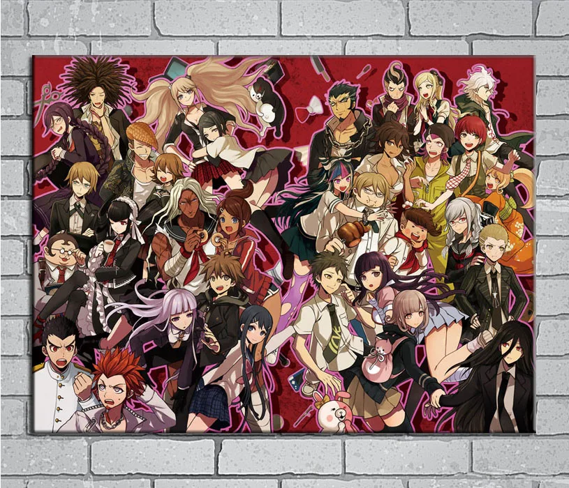 Аниме Манга Danganronpa светильник лый холст постер на заказ 24x36 27x40 дюймов домашний