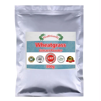 

100g-1000g Energy Booster,Instant Natural Wheatgrass Extract Juice Powder,Golden GMP Supplier,Skin and Hair Care Supplements