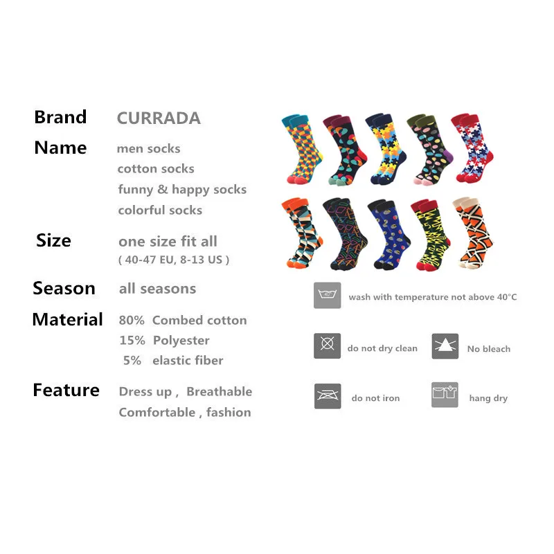 10 пар/лот Брендовые мужские Веселые носки качественные хлопковые разноцветные забавные носки горячая распродажа модные повседневные Длинные мужские утолщенные Носки