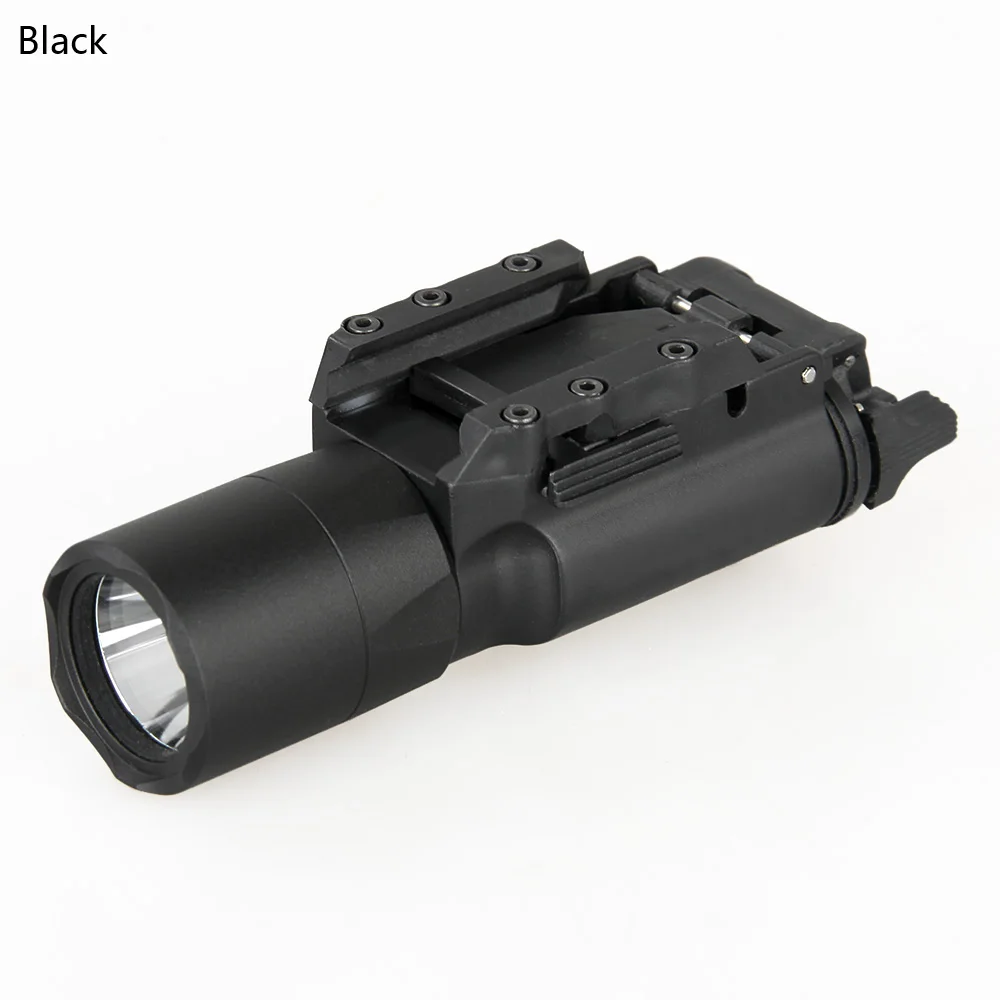 Тактический X300 ультра светодиодный оружейный фонарик белого света подходит пистолет и picantinny для охоты gz15-0040 - Цвет: Черный
