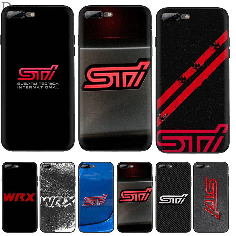 

Desxz Cell Phone Case Silicone TPU for iPhone 7 8 6 6s Plus X XS Max XR 5 5s SE Cover uxury car Subaru Sti Logo Shell