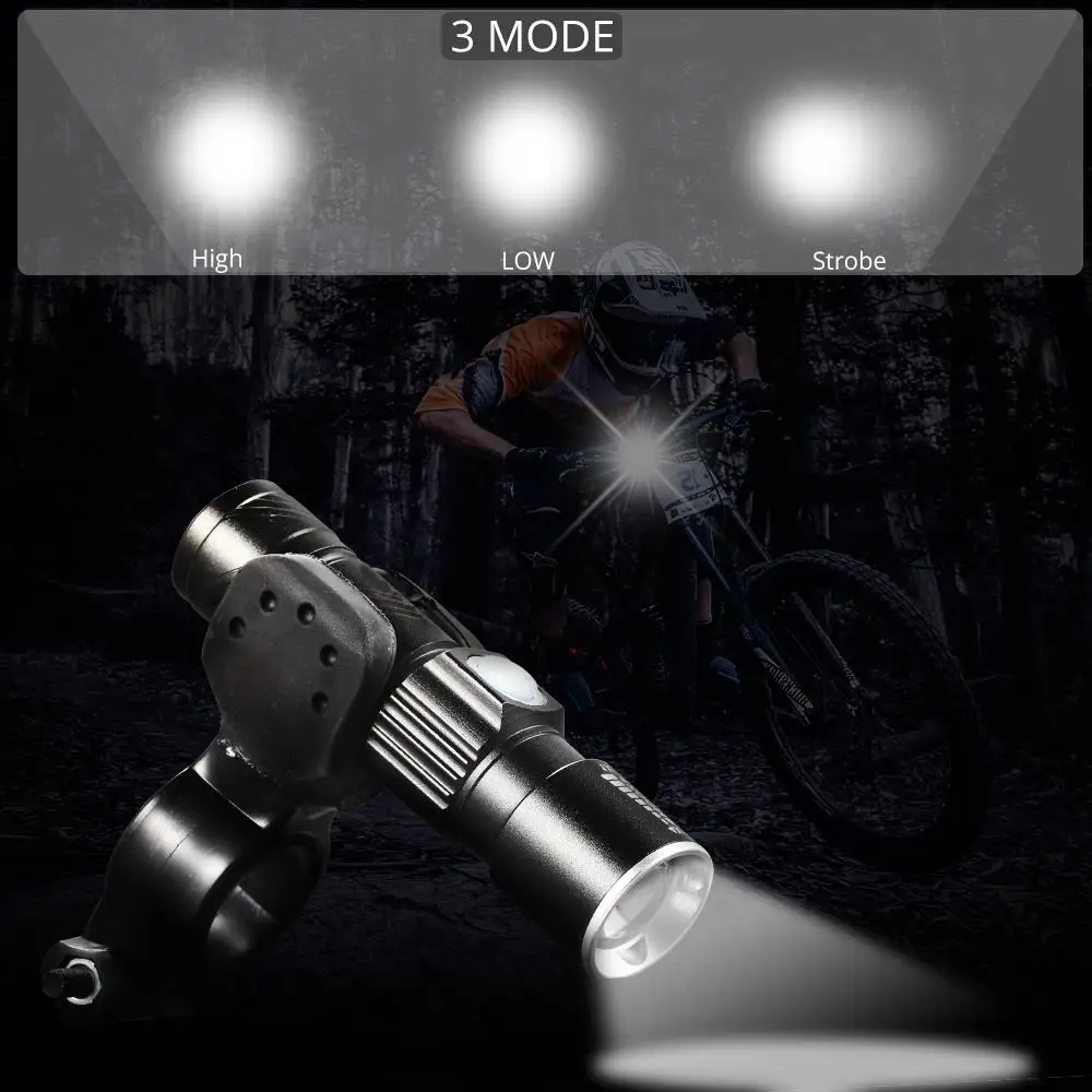 Cheap Ultra Bright Bicycle Light Cycling Lamp Built-in USB Rechargeable Bike Front Light Bike MTB Flashlight Outdoor Light for Bicycle 6