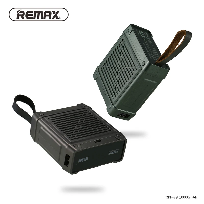 

Remax Powerbank 10000mAh Portable Usb Charging Military Style Power Bank For iphone 8 X Samsung Universal Personality Poverbank