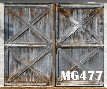 

Seamless Washable No folds 100% Polyester Backdrop Background Photography Studio 7x5FT/210X150cm Gray Old Wood Barn door Photo