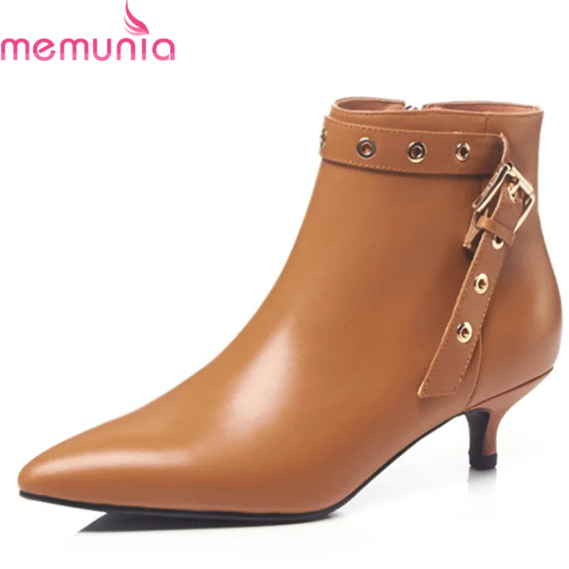 MEMUNIA 2018 new arrival genuine leather ankle boots for