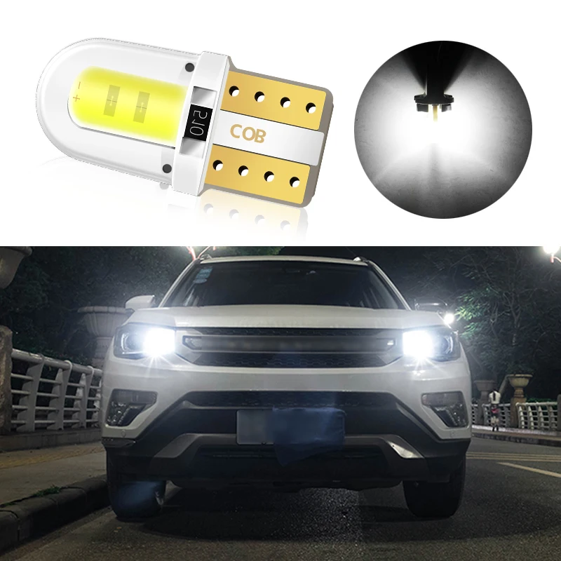 1 шт. мощная светодиодная лампа T10 W5W COB Canbus для автомобиля мотоцикла стоп сигнал
