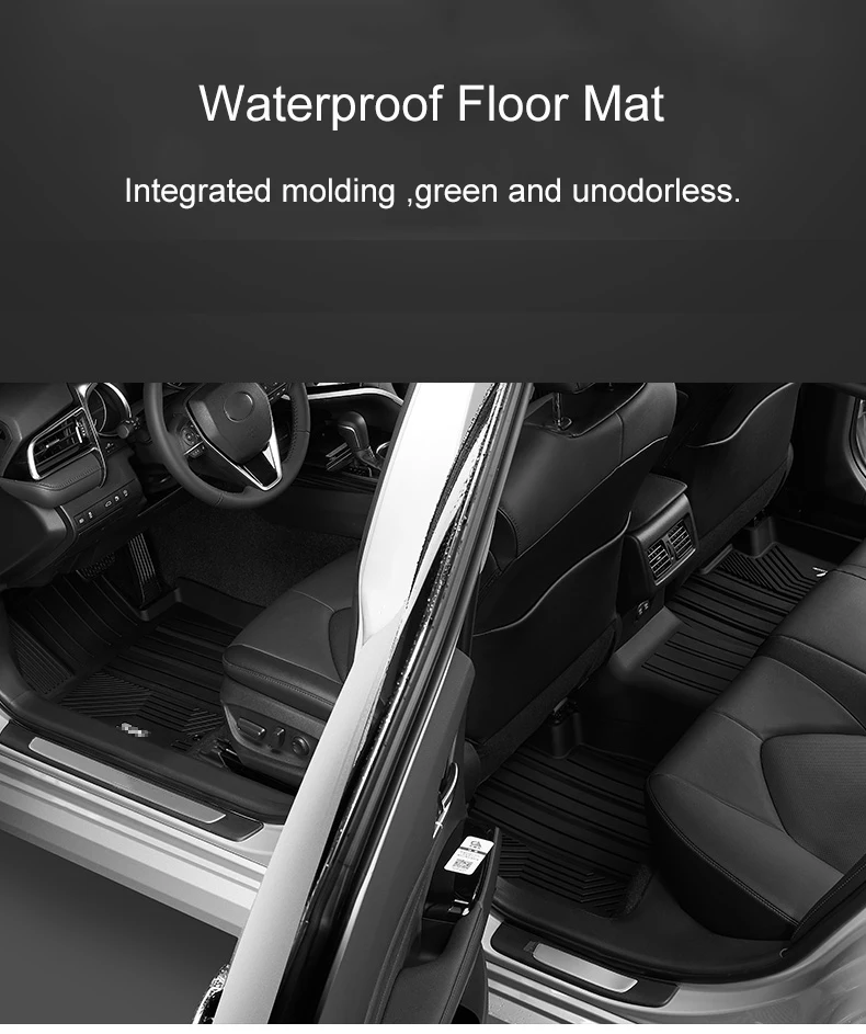 QHCP, автомобильный стильный резиновый ТПЭ автомобильный коврик, водонепроницаемый коврик для ног, коврик для обуви, коврик, аксессуары для интерьера для Toyota Camry