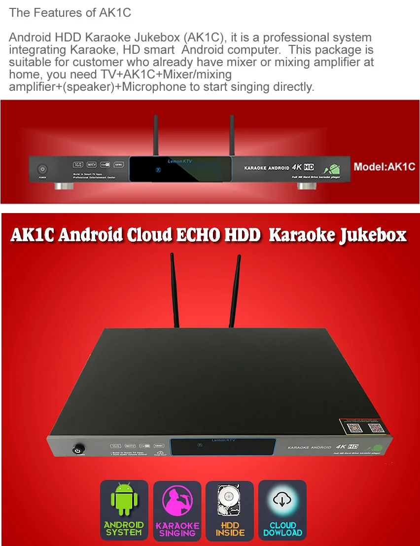 5 ТБ HDD 37 K вьетнамские песни, Android караоке плеер/Jukebox, AK1C18, бесплатное Облачное загрузка, YOUTUBÊ, домашний KTV поют