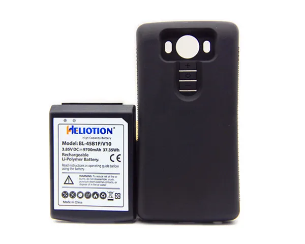 

BL-45B1F 9700mAh Extended Battery with Protective TPU Black Case For LG V10 VS990 Replacement Cell Phone Battery