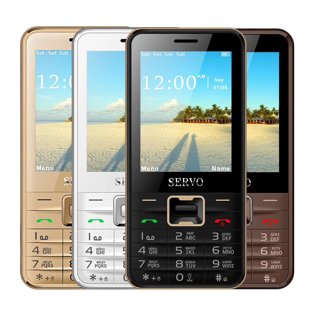 Оригинальный мобильный телефон Servo V8100 2 8 дюйма 4 SIM карты сотовые телефоны Bluetooth