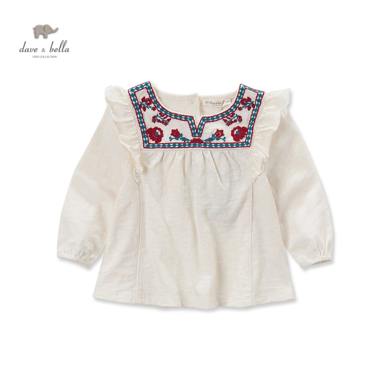 DB3654 dave bella autumn baby girl embroidery dress infant clothes