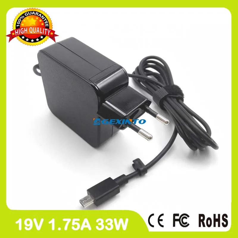 19V 1.75A 33W laptop charger ac power adapter for Vivobook Flip L205SA R206SA R209H E200HA R209HA L202SA L200H EU plug