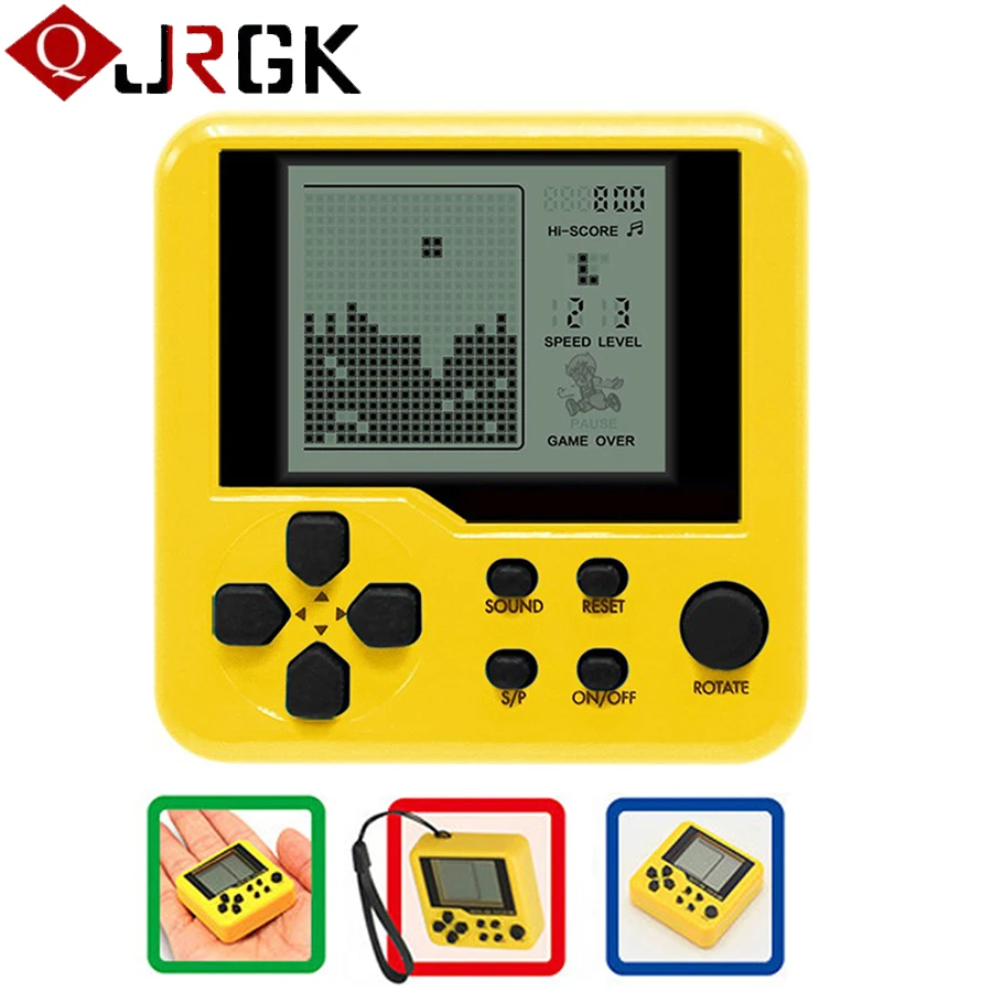 

Retro Classic Tetris Handheld Game Player Portable Mini Childhood Games Console Puzzle Educational Electronic Toy For Kids Child