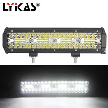 LYKAS 13 Inch 240W LED Work Light Bar 6000K Combo Beam for Tractor Boat Offroad 4WD 4×4 Car Truck SUV ATV