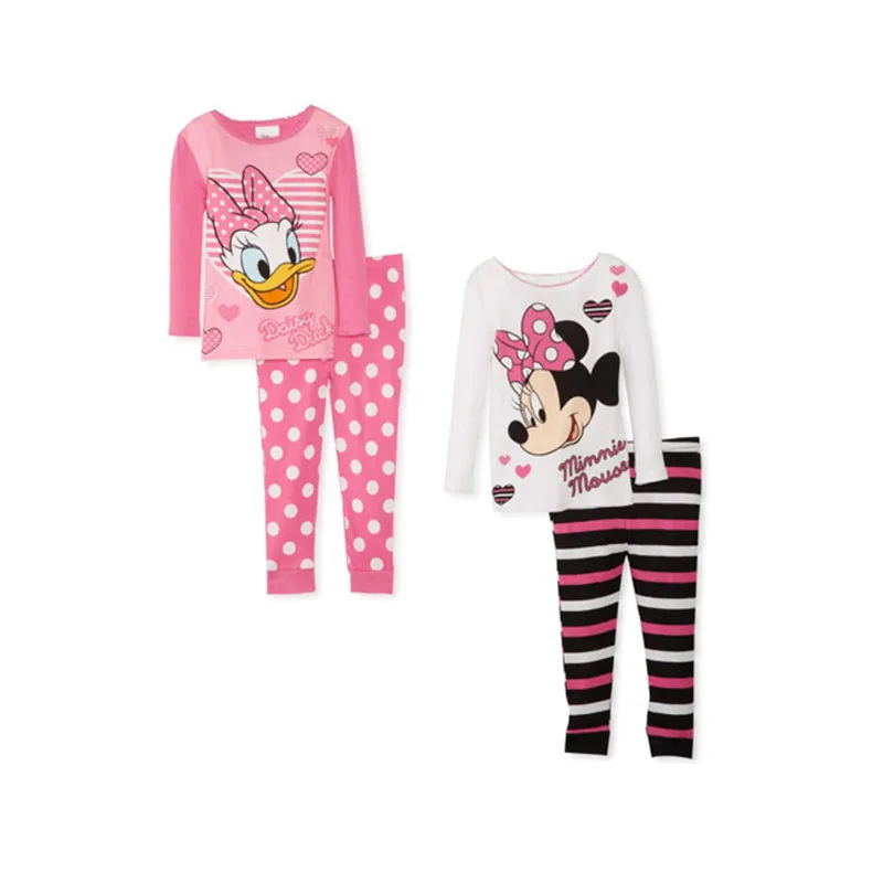 

2015 Kids Pajamas Sets Kids Clothes Boys Girls Sleepwear Pyjamas Mickey Minnie Girls Tshirt Pants Children Pyjamas Tracksuit