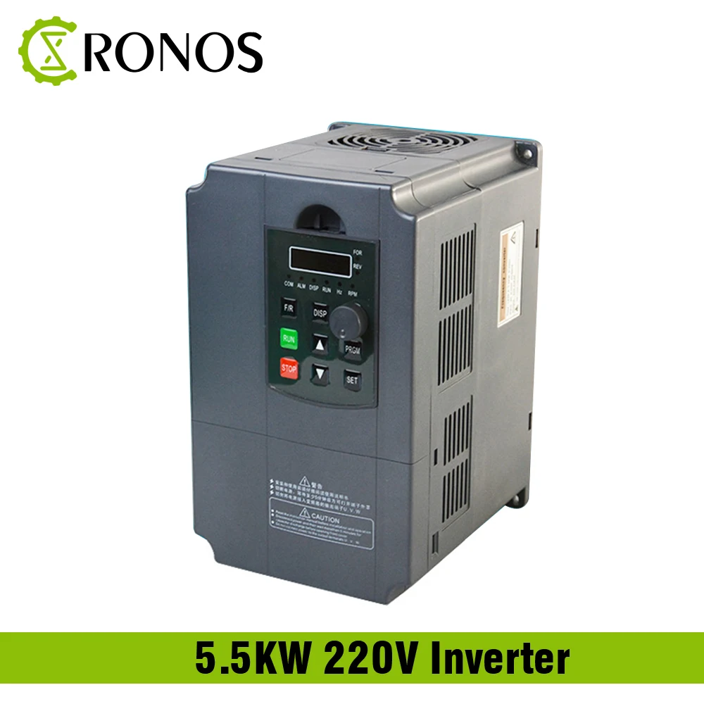 220V 5.5KW однофазный вход и 3 фазный выходной преобразователь частоты/регулируемый