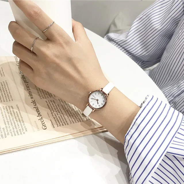 Simple small dial women white watch ulzzang luxury brand quartz female clock ret Simple small dial women white watch ulzzang luxury brand quartz female clock ret