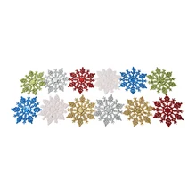 1 шт. блестящие Рождественские снежинки фенечки орнамент с рождественской елкой Новогоднее украшение 6 цветов