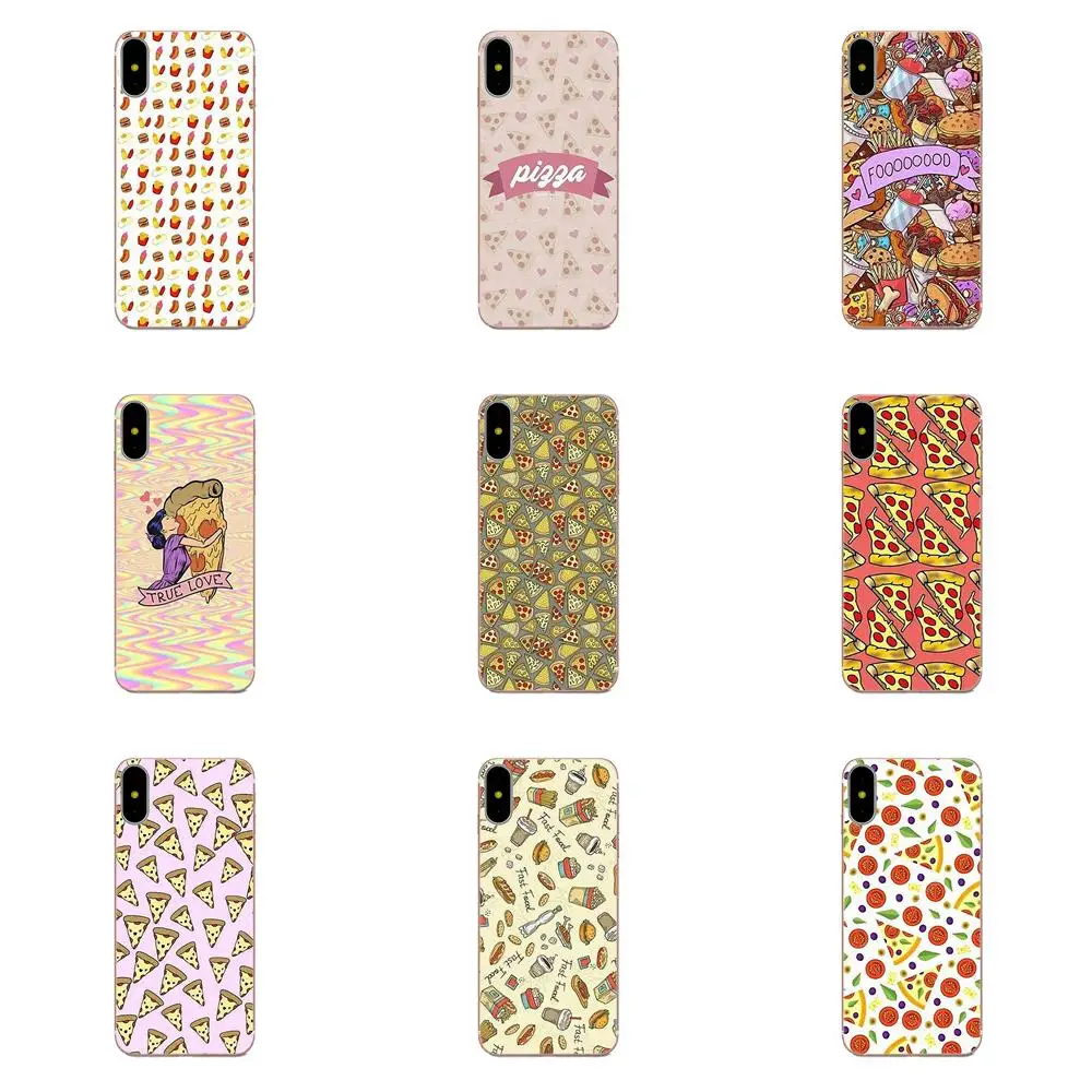 Чипы пицца еда гамбургеры Мягкий защитный для Galaxy Alpha Core Note 2 3 4 S2 A10 A20 A20E A30 A40 A50 A60 A70