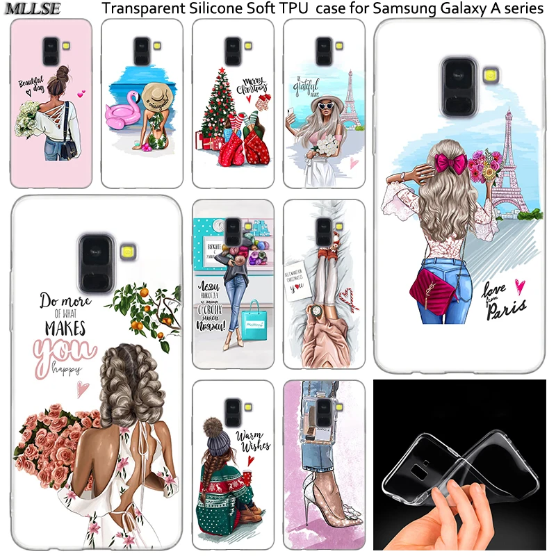 Силиконовый прозрачный чехол для Samsung Galaxy A50 A30 A10 A40 A6 A8 Plus A9 A5 A7 2018 2017 2016 Note 9