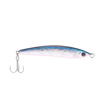 

1PC 13.5g 80mm 3.15inch Fishing Lure Sinking Pencil Lure Metal Hard Bait VMC Hook Carp Fishing Bait Fishing