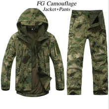 Для охоты на открытом воздухе CS Wargame TAD снаряжение мягкая оболочка камуфляжная куртка набор армейская спортивная водонепроницаемая Униформа военная одежда куртка брюки