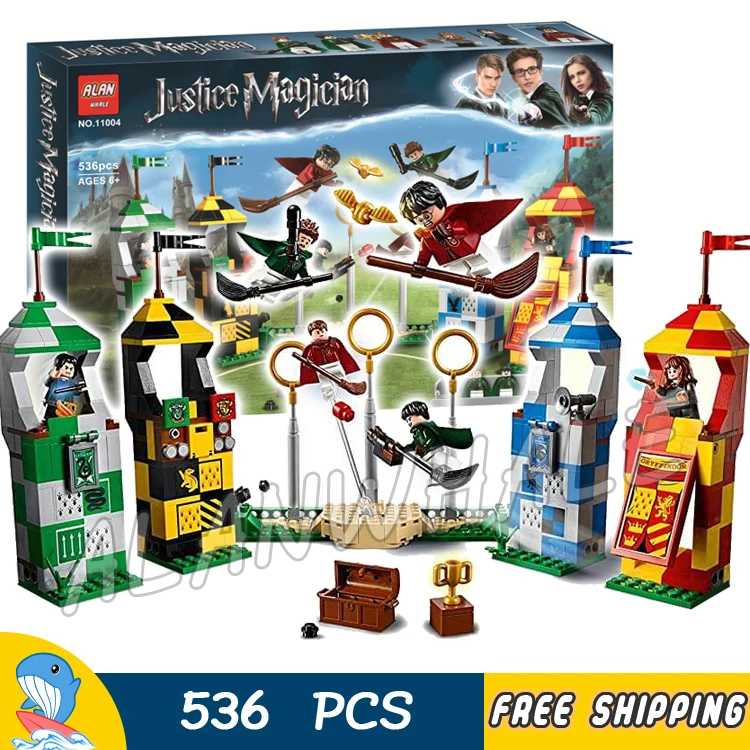 

536pcs Magic Quidditch Match Capture The Golden Snitch 11004 Model Building Blocks Toy Brick Harri Potter Compatible With Lego