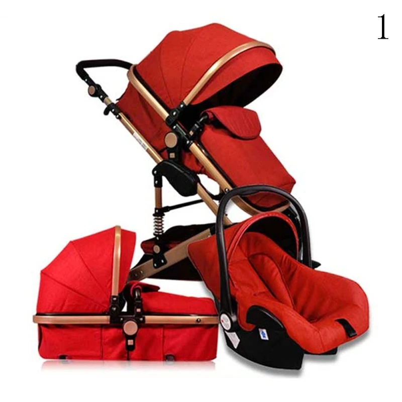 

3 In 1 High Landscape Baby Stroller Handle Basket Frame Imported Cortical Baby Trolley Lightweight Folding Baby Sleeping Basket