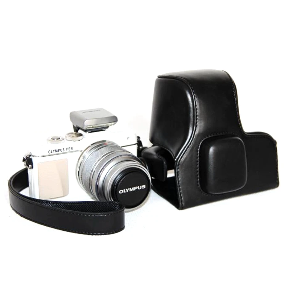 Pu кожаный чехол для камеры чехол для OLYMPUS Pen E-PL6 E-PL5 EPL5 EPL6 E-PM2 EPM2 камера с ремешком защитный чехол