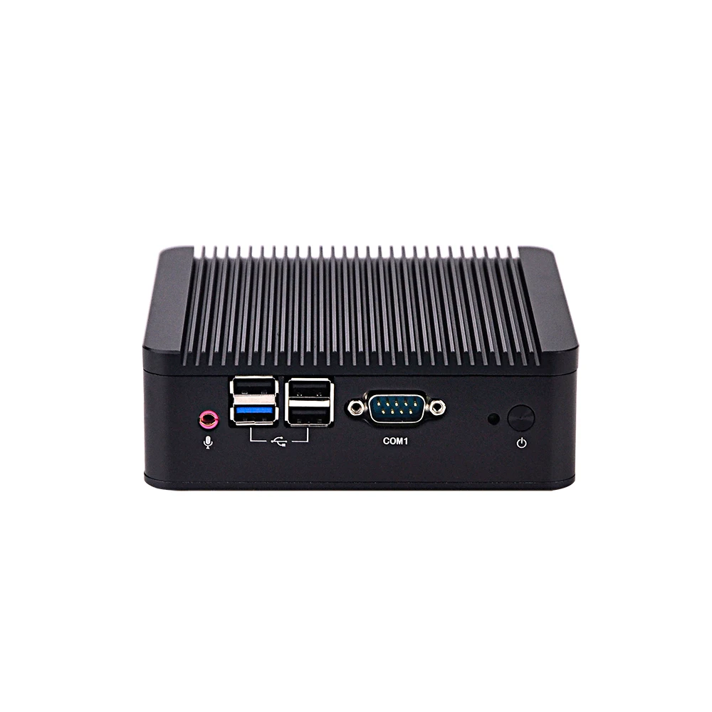 Qotom Мини ПК с Baytrail J1800 J1900 4 COM dual lan безвентиляторный X86 низкая мощность Linux WIN10 киоск IPC