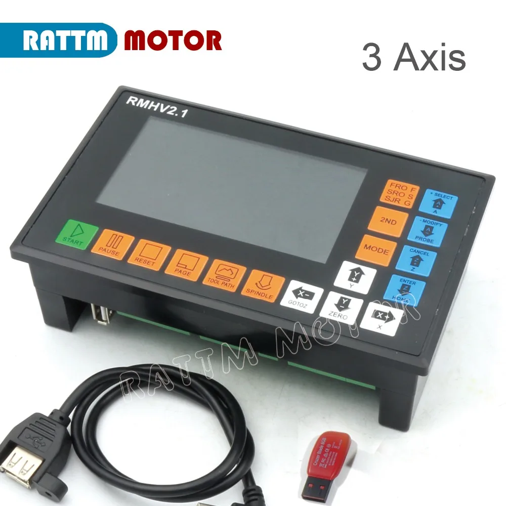 

3 Axis CNC Motion controller 500KHz off-line operation for CNC Router Engraving Milling Machine supports servo stepper motor
