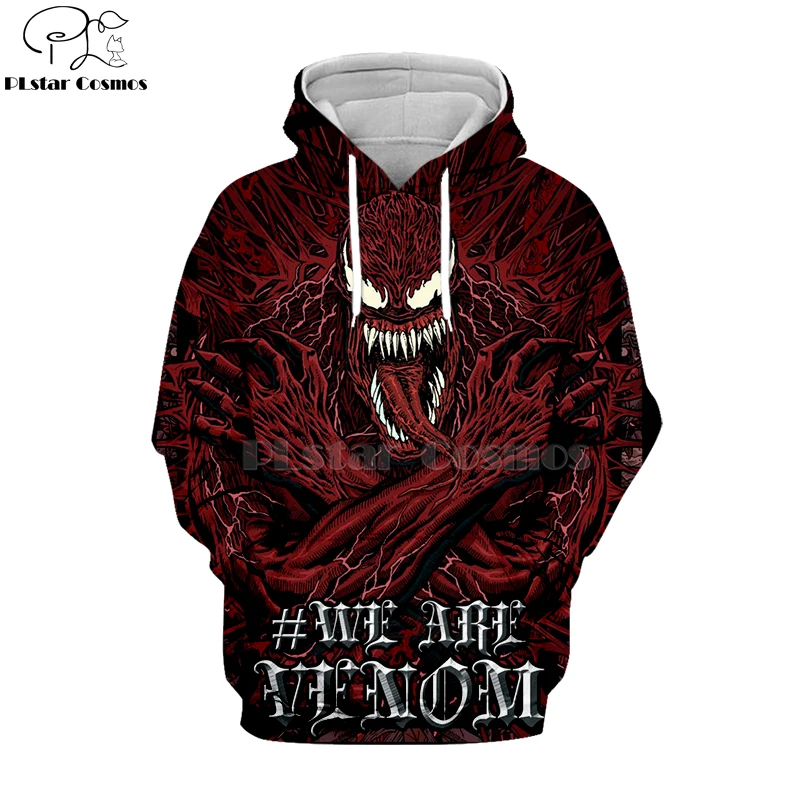

PLstar Cosmos marvel Movie Spiderman Venom Villain Skull Tee 3D Print Hoodies/Sweatshirt long sleeve Unisex Good Quality Top-9