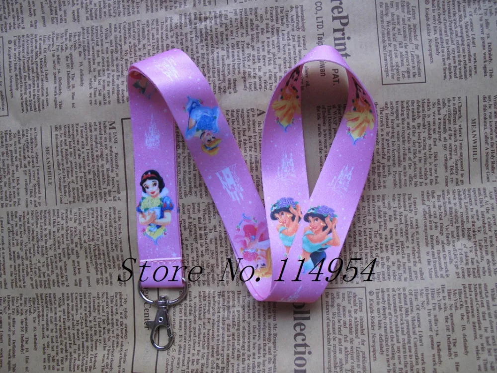 

Free shipping 10 Pcs /Wholesale lot Princess Necklace Strap Lanyards Cell Phone PDA Key ID Strap Charms L257