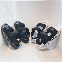 Уличные сандалии унисекс; Летняя обувь; Мужские дышащие пляжные сандалии; удобные мужские сандалии; Повседневная пляжная обувь черного цвета