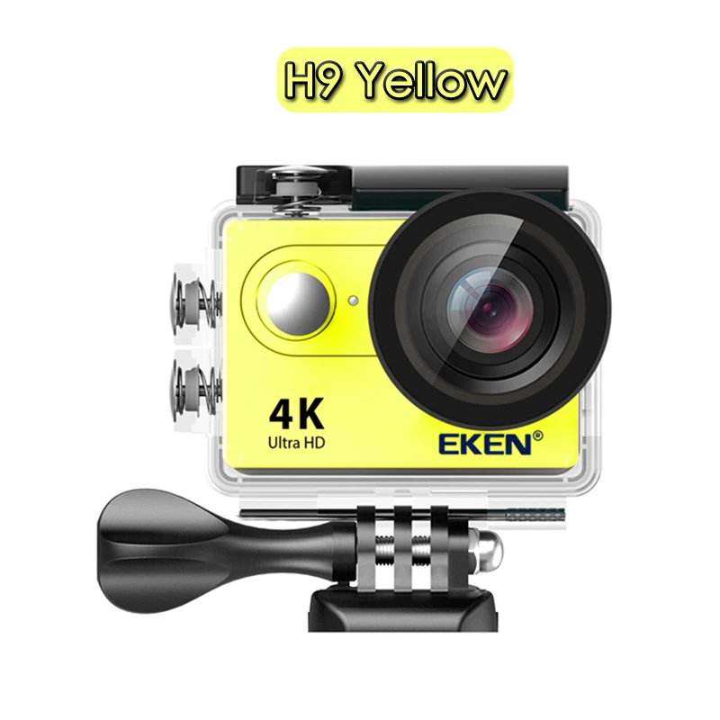 Оригинальная Экшн-камера eken H9/H9R Ultra HD 4 K/30fps, WiFi, 2,0 дюйма, 170D, водонепроницаемая, для подводной съемки, на шлем, Vedio go Sport pro Came - Цвет: H9 Yellow