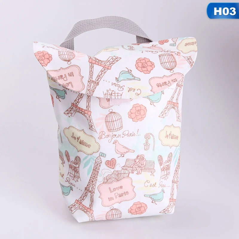 Водонепроницаемые Многоразовые Мультяшные напечатанные карманные сумки для подгузников дорожные влажные сухие сумки детские многофункциональные сумки для подгузников мама