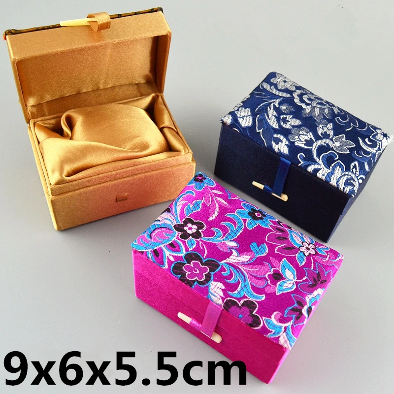 Soft Silk Brocade Small Box For Christmas Rectangle Gift Box
