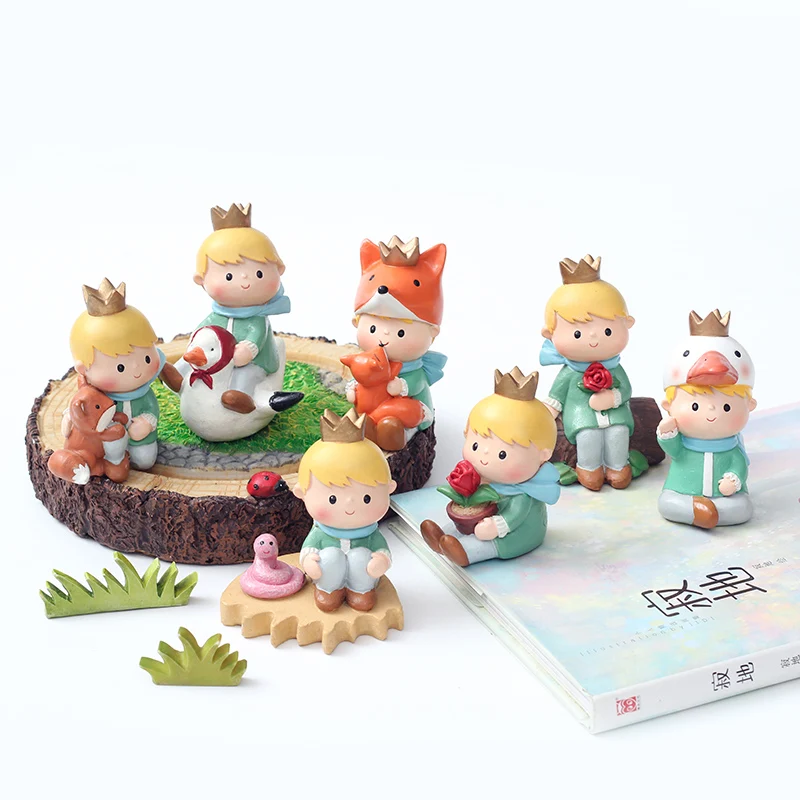 

7pcs/set The Little Prince Mini Figurines Decorative Ornaments Desktop Miniatures Cake Decorating Home Decor Le Petit Prince