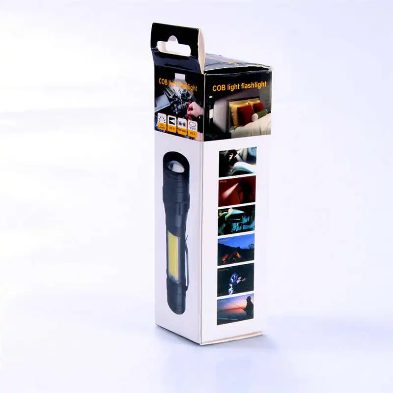 Sky Wolf Eye T6+COB 4-Modes led flashlight 18650 Usb Rechargeable LED Flashlight Torch Bright powerful led flashlight #4S3  (6)