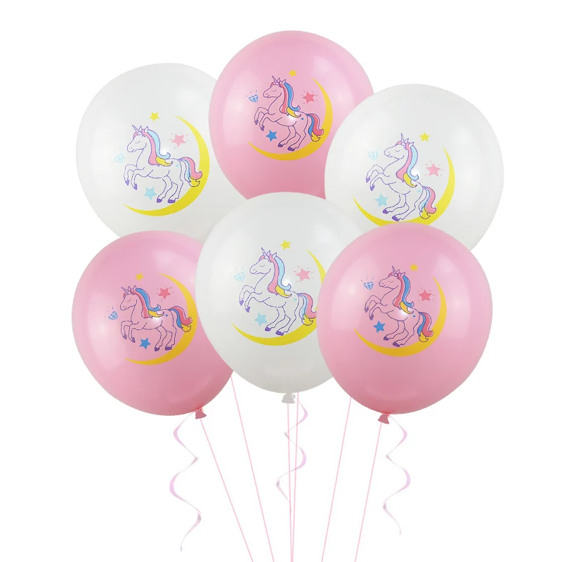 10 шт смешанные воздушные шары в виде единорога, розовые Мультяшные латексные шары, гелий, детский душ, лошадь, глобус, единорог, украшения для дня рождения