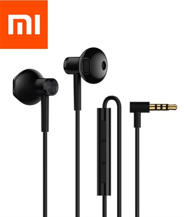 

Original Xiaomi Double Unit Half In-ear Earphone with Mic Remote control For Xiaomi Samsung IPHONE HTC SONY Black and White