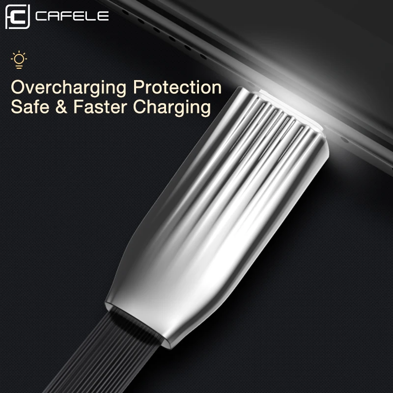 Cafele СВЕТОДИОДНЫЙ Свет Micro USB кабель для Xiaomi Note 5/ 4X соединительные Звенья из